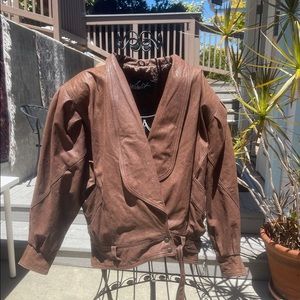 Vintage brown leather jacket